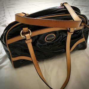 Genuine Coach Handbag Black Patent